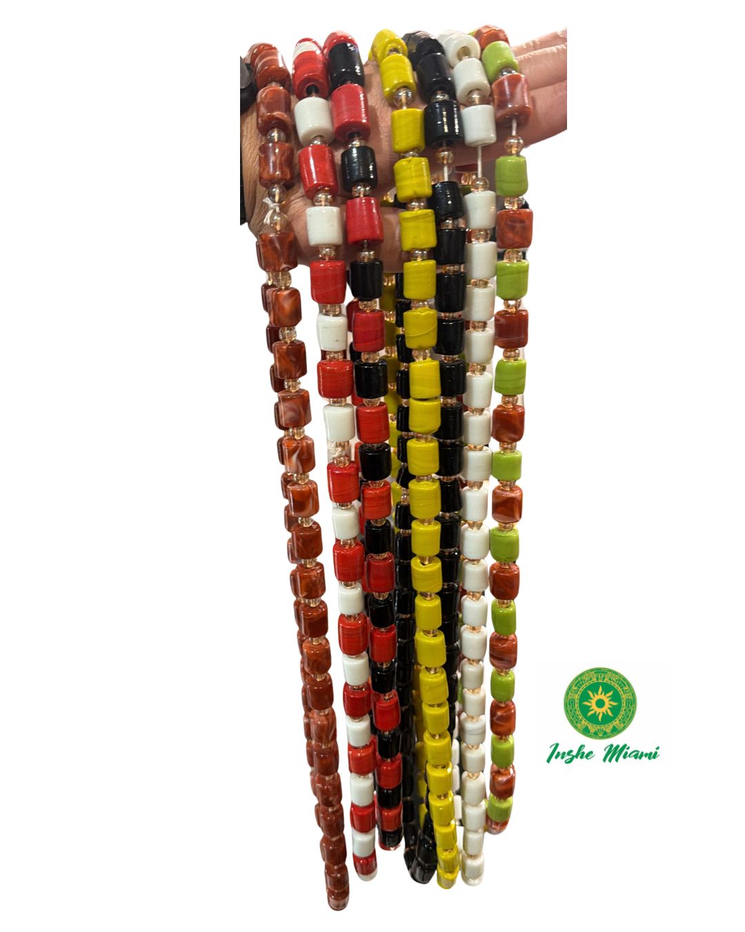 Collar Yoruba Moderno de Cristal con Cuentas Grandes | Inshe Miami