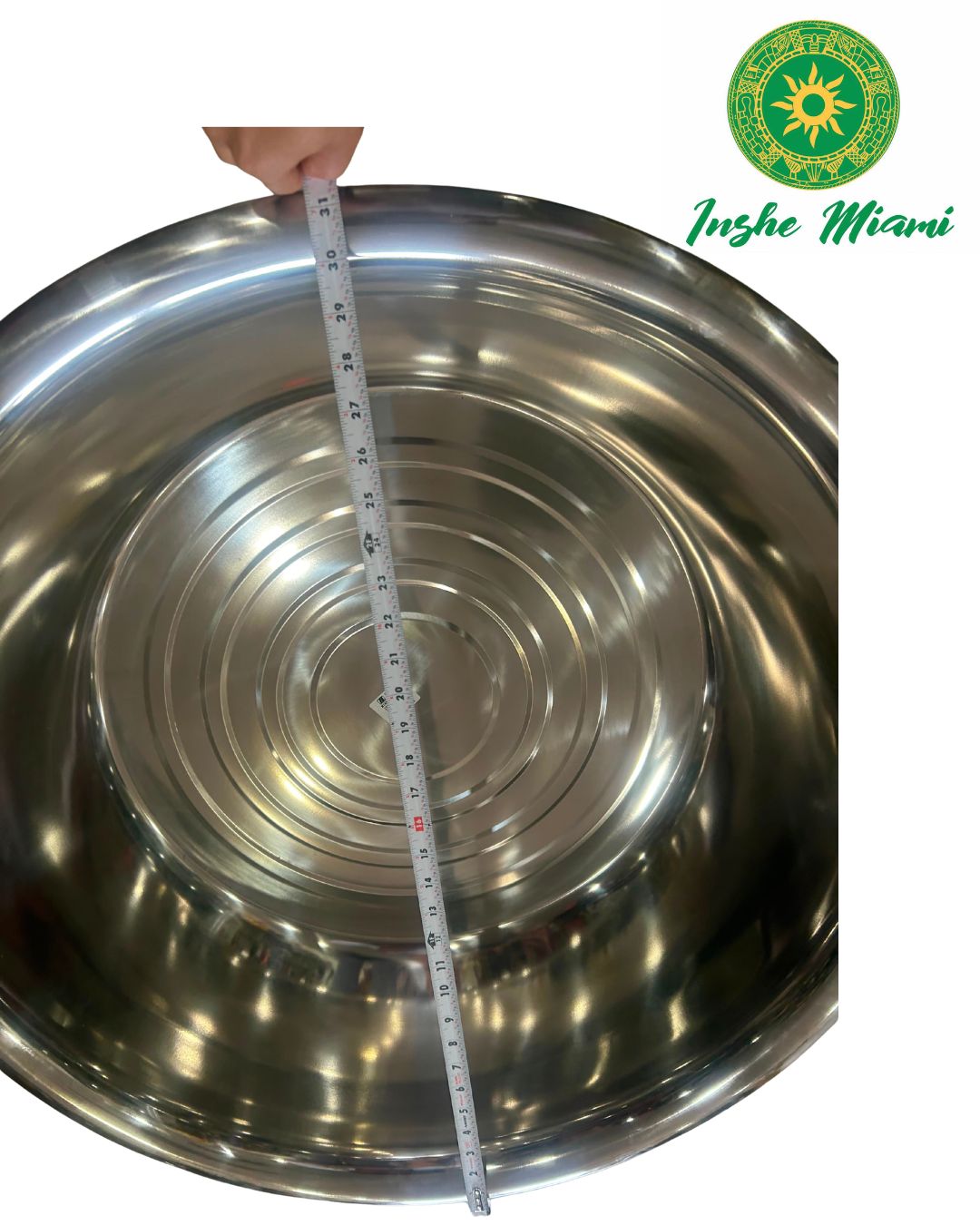 Palangana de Iyawo Metalica Grande 32" x 9" para Iniciaciones | Inshe Miami