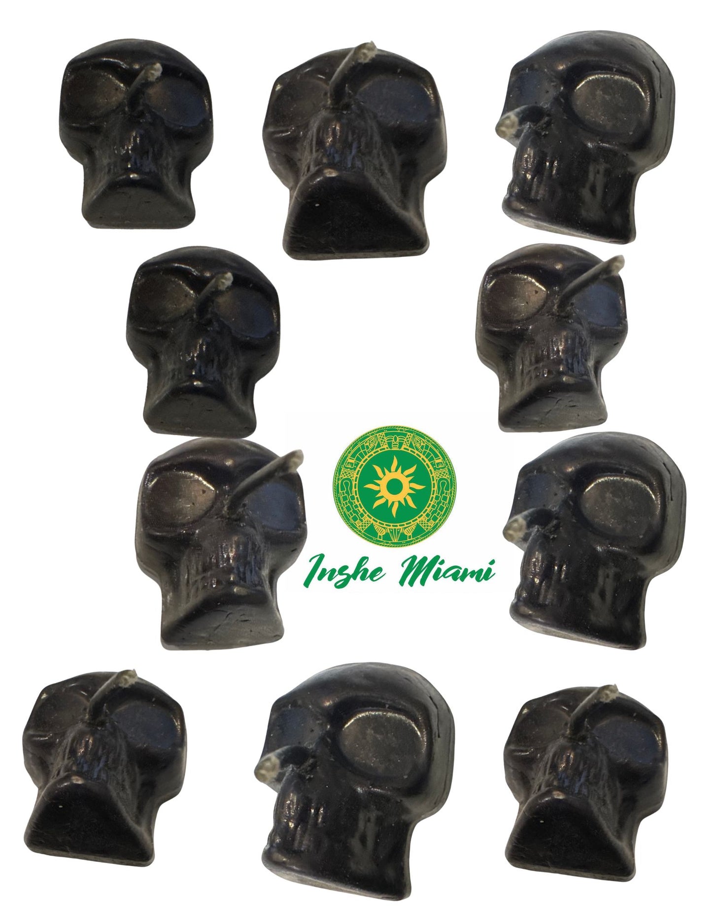 Paquete de 10 Vela de Carabela Negra 1.2"