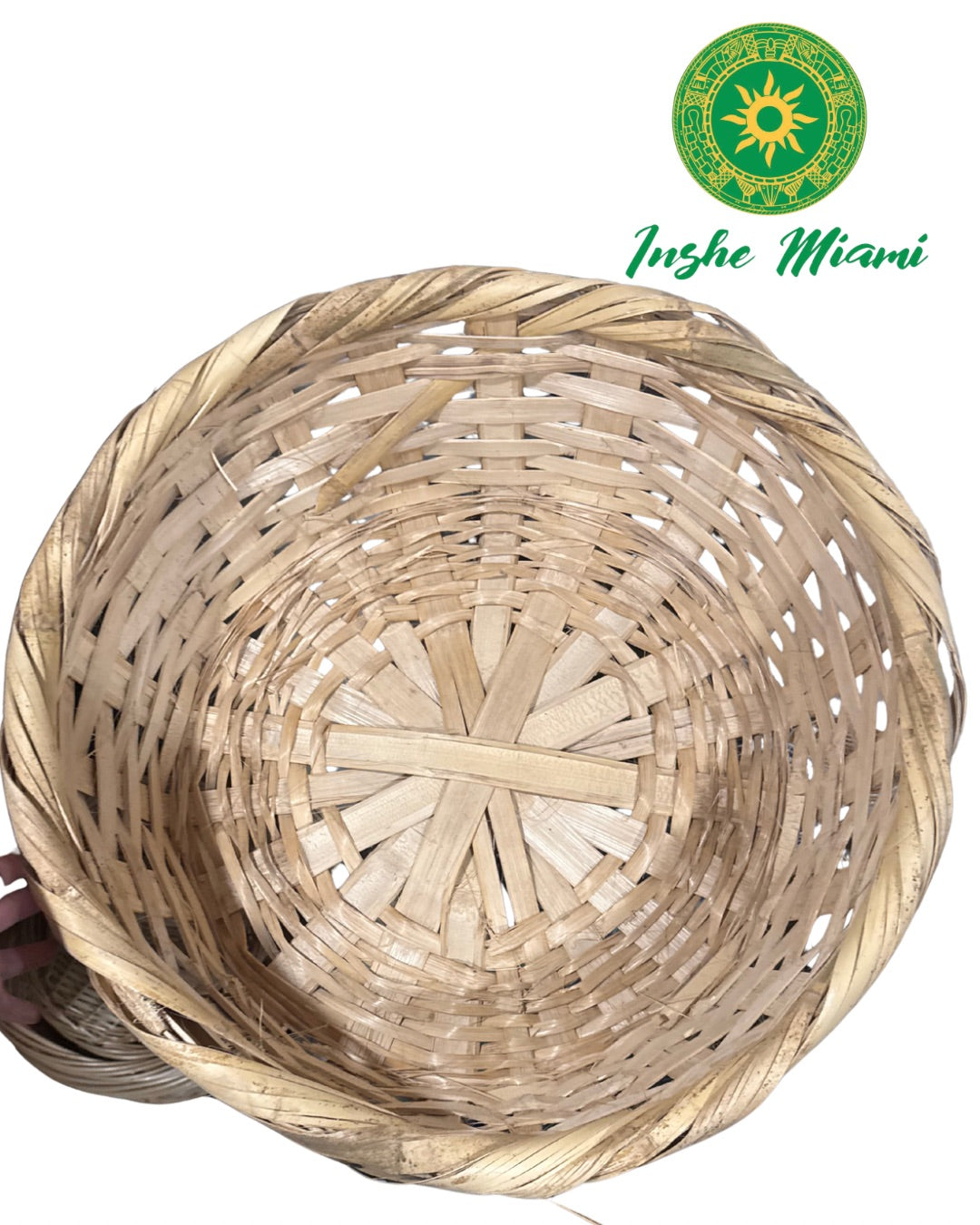 Large Round Basket 25" – Traditional Basket for Ifá, Offerings, and Herbs | Ritual and Spiritual Use
