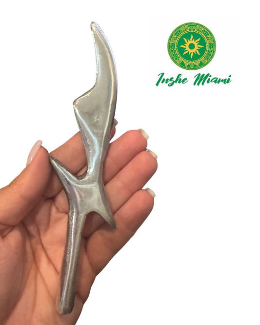 Cimitarra Ritual de Metal (9”–17”) – Espada Curva para Ceremonias (Elige Tamaño) | Inshe Miami