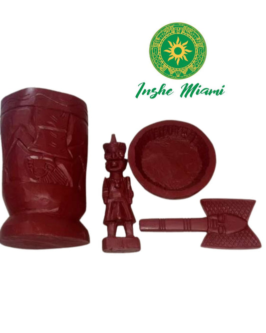 Set Tradicional de Shangó en Madera – Iconos Africanos de Nigeria | Inshe Miami