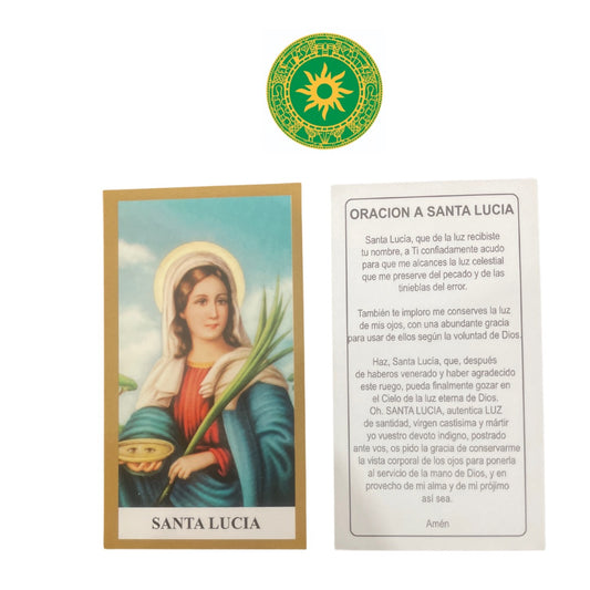 Oracion e Imagen Santa Lucia