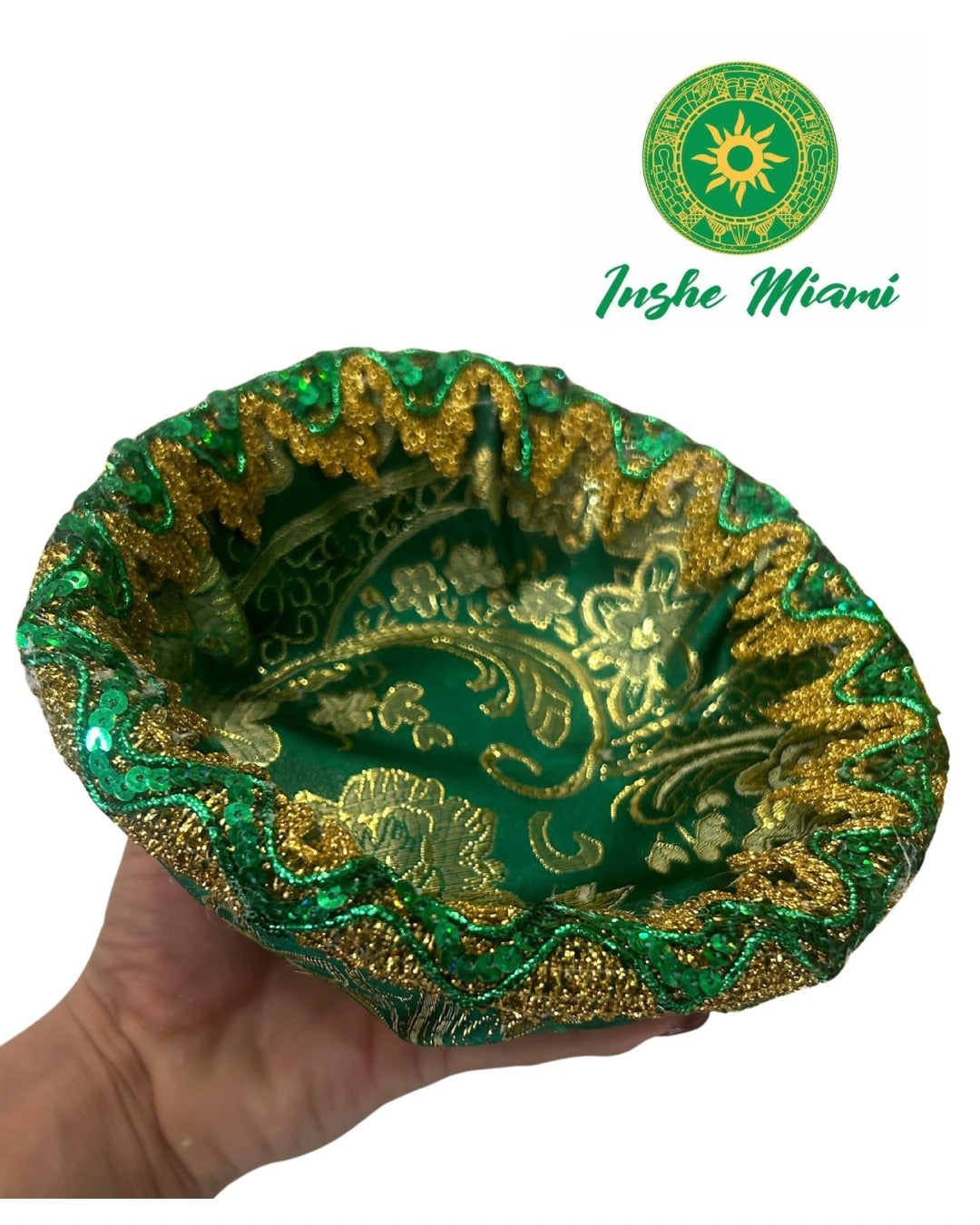Cesta Decorada Verde – foto 3 | Inshe Miami