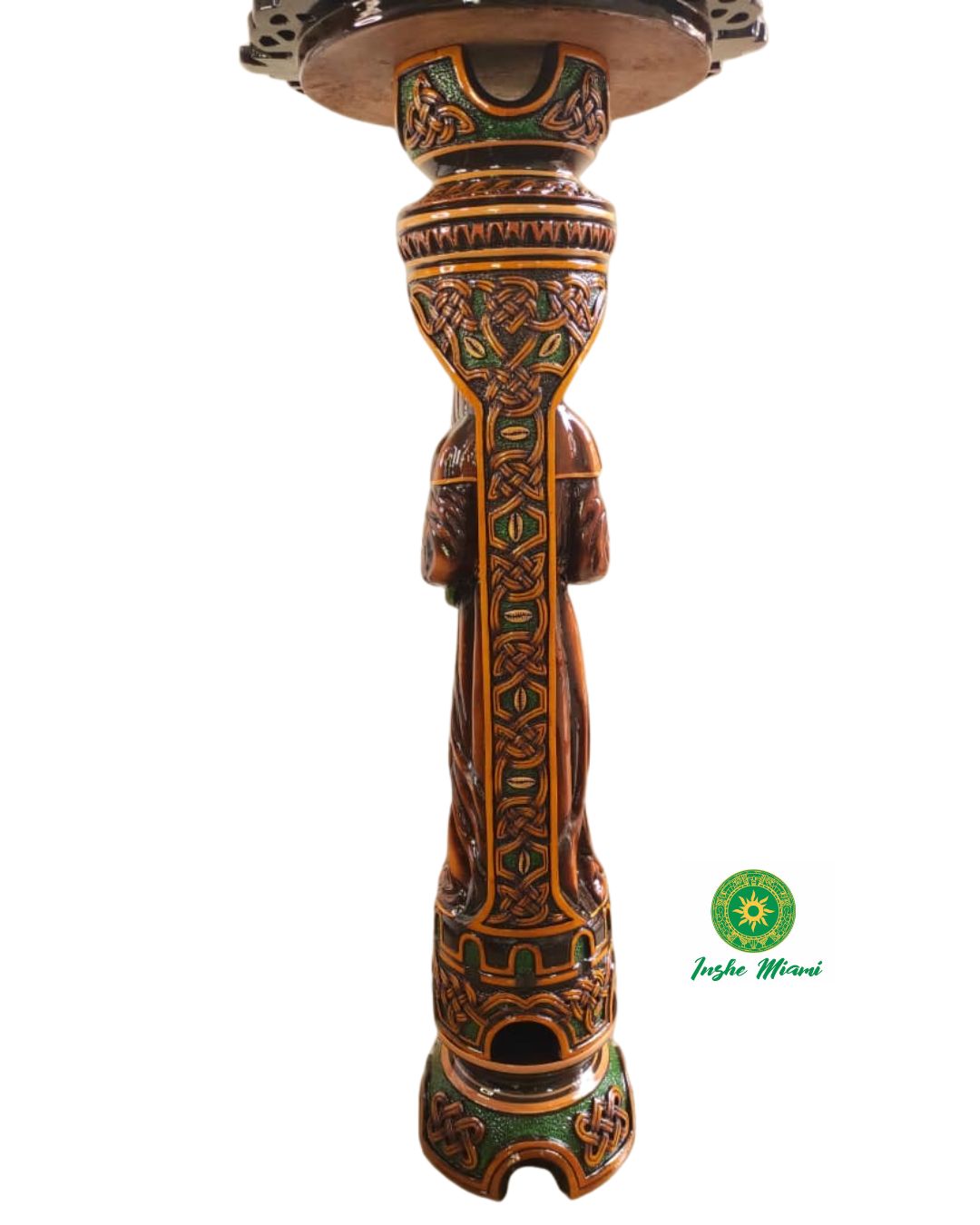 Mahogany Carved Ifa Set with Saint Francis of Assisi – African Sacred Art | Inshe Miami