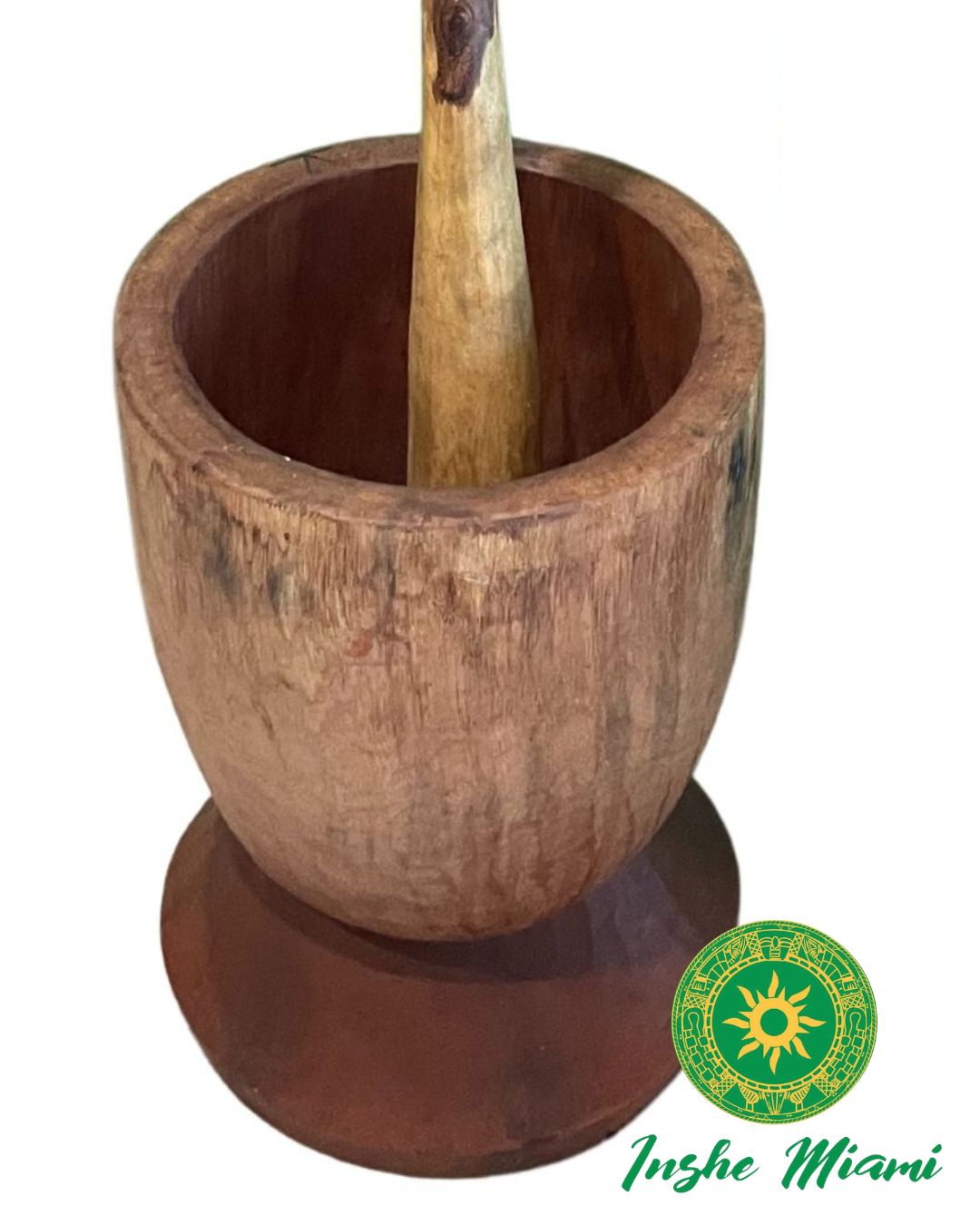 Odo Nigeriano – Mortero Tradicional de Madera Tallado a Mano | Inshe Miami