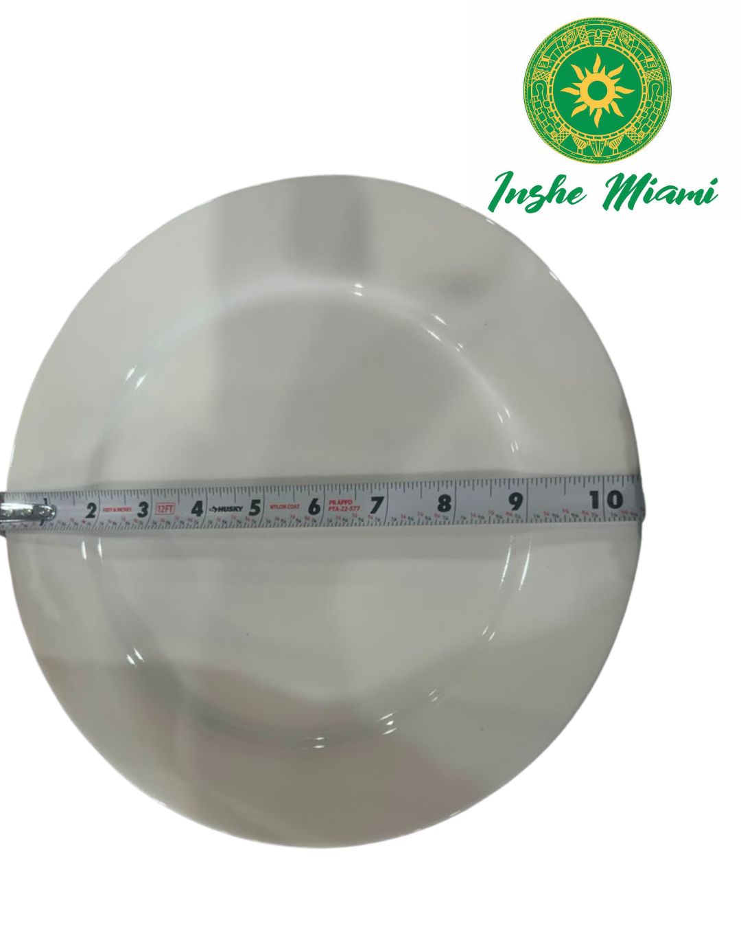 White Earthenware Plate for Offerings and Altars | Inshe Miami