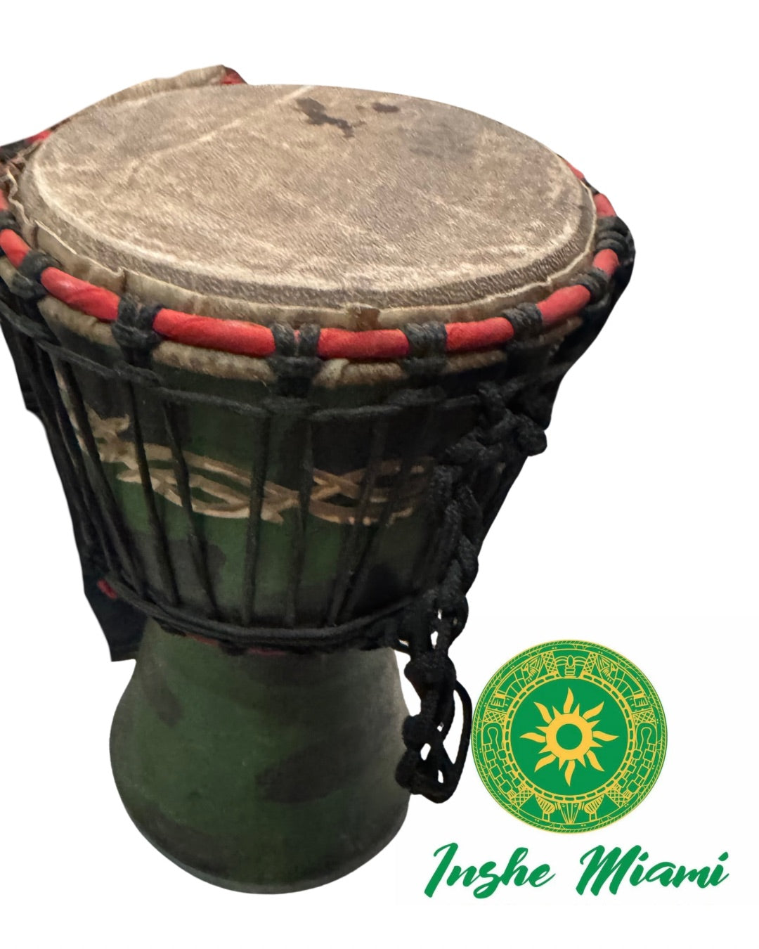 Tambor de Madera 9” x 6” – Tambor Artesanal Tradicional | Uso Espiritual y Decorativo