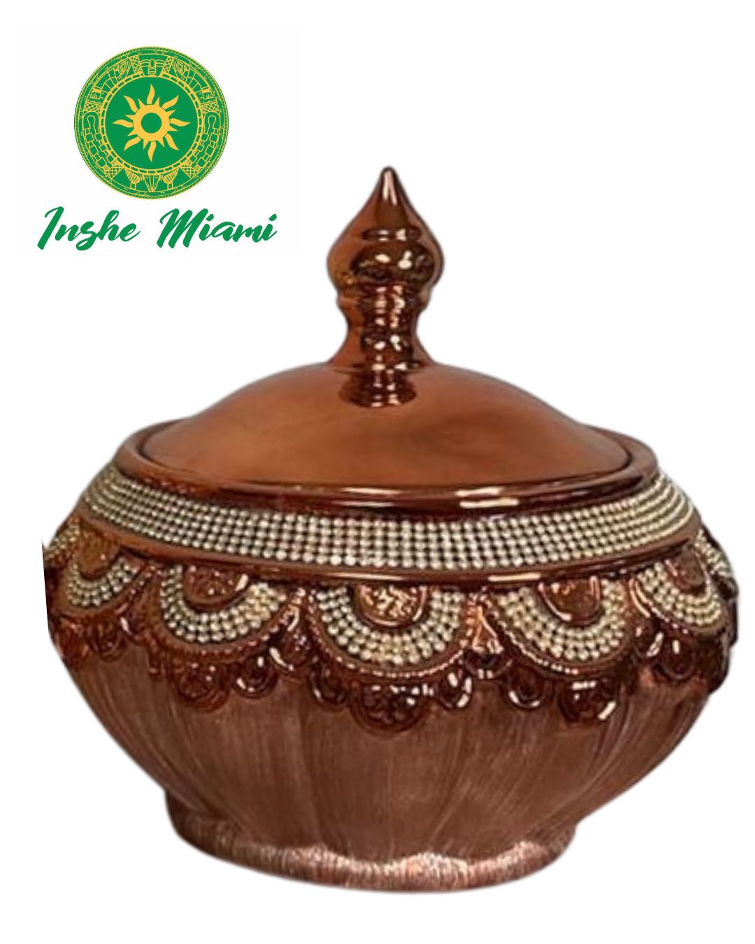 SMALL ROUND TUREEN WITH ORNAMENTS