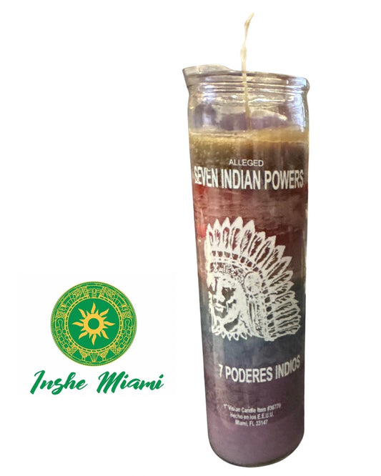 Vela de 8” 7 Poderes Indios