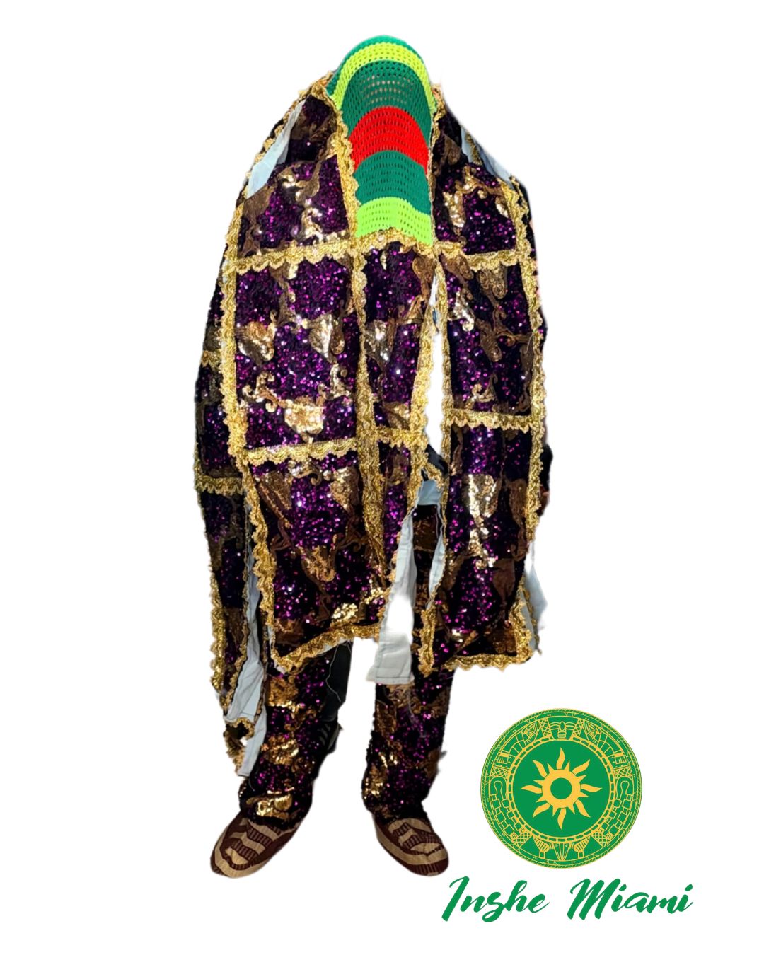 Traje Tradicional de Egungun para Hombre – Set Completo de 3 Piezas | Inshe Miami