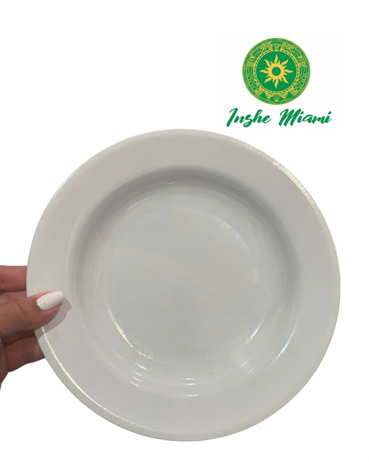 Enameled White Plate