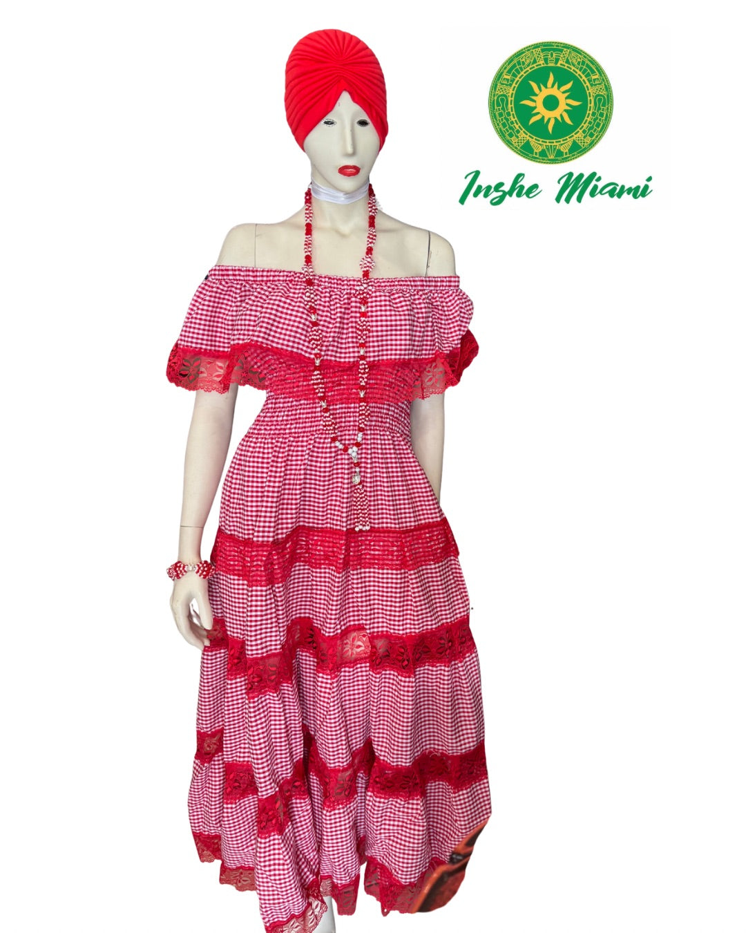 VESTIDO DE GINGA ROJO