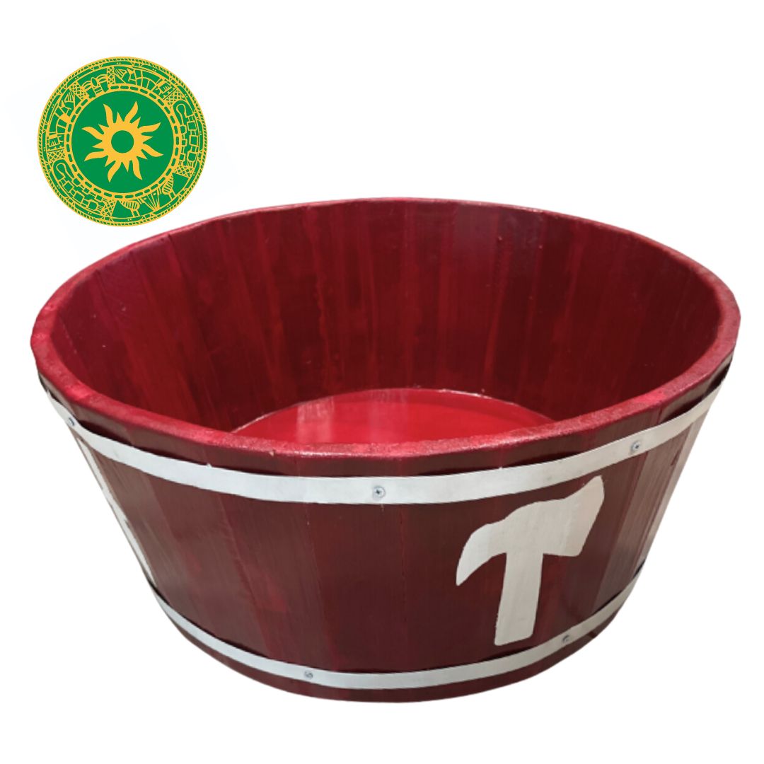Batea Roja XL con herramientas pintadas