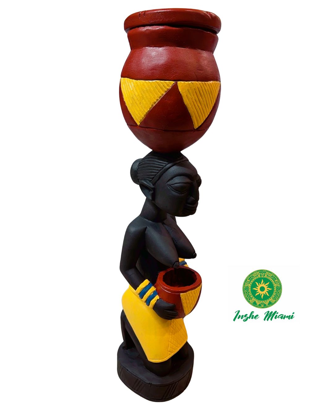 Ajere de Oshun Tallada en Madera 26” – Escultura Yoruba de Osun/Ochún