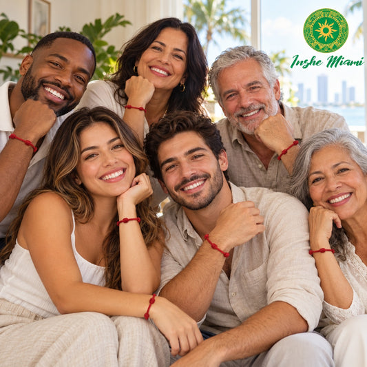 Pulso de 7 Nudos Rojo – Resguardo Tradicional de Protección | Inshe Miami