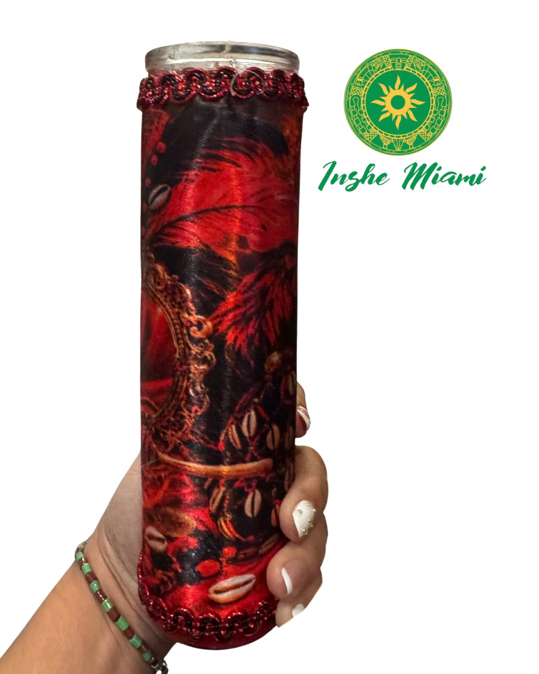 BEAUTIFULLY DECORATED 8” CANDLES FOR THE SAINTS – Spiritual Ritual Candle for Altars and Traditional Use