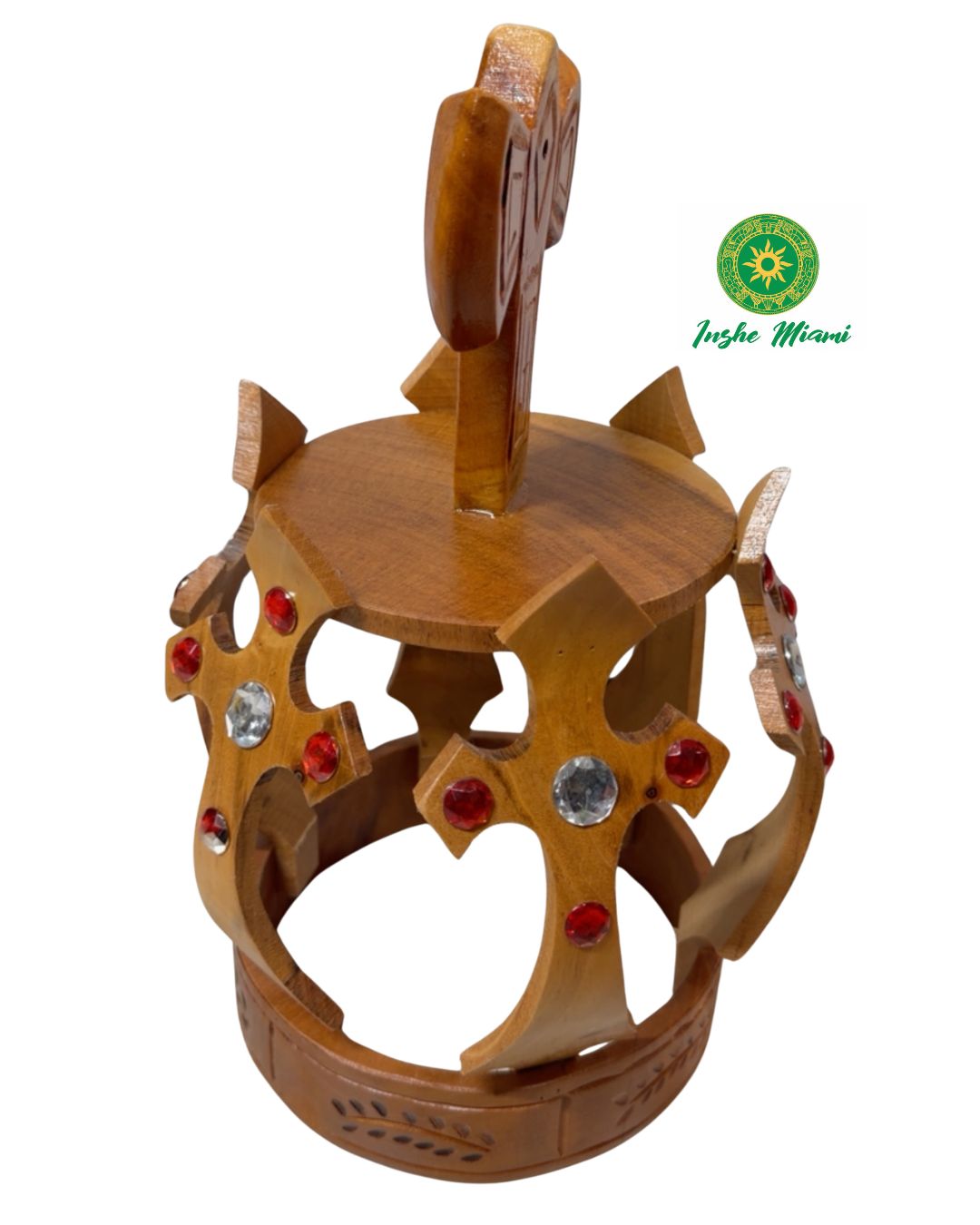 Corona de Madera para Changó con Oshé 15"-16" | Inshe Miami