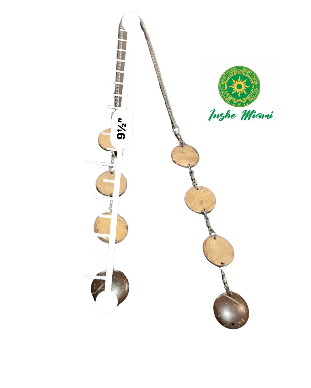 Ekuele de Coco - Ecuele de Coco - (Opele de Bolsillo) – Cadena de Ifá Portátil 10”