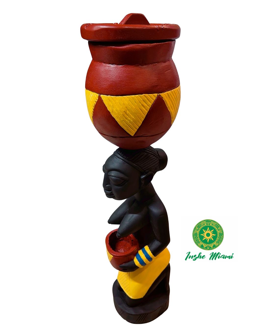 Ajere de Oshun Tallada en Madera 26” – Escultura Yoruba de Osun/Ochún