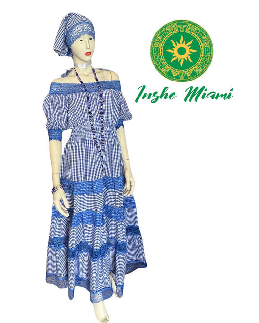VESTIDO DE GINGA AZUL