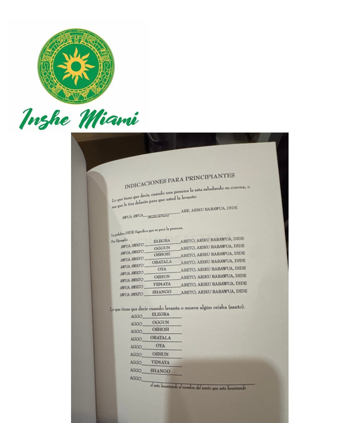 Libro de Ita para cada Santo (Elige el Santo aqui)