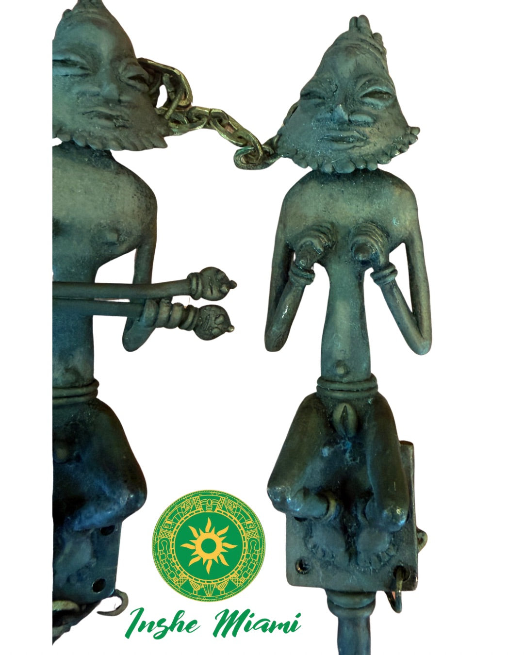 Edan Ogboni de Bronce 11” – Pieza Tradicional Yoruba Exclusiva | Inshe Miami