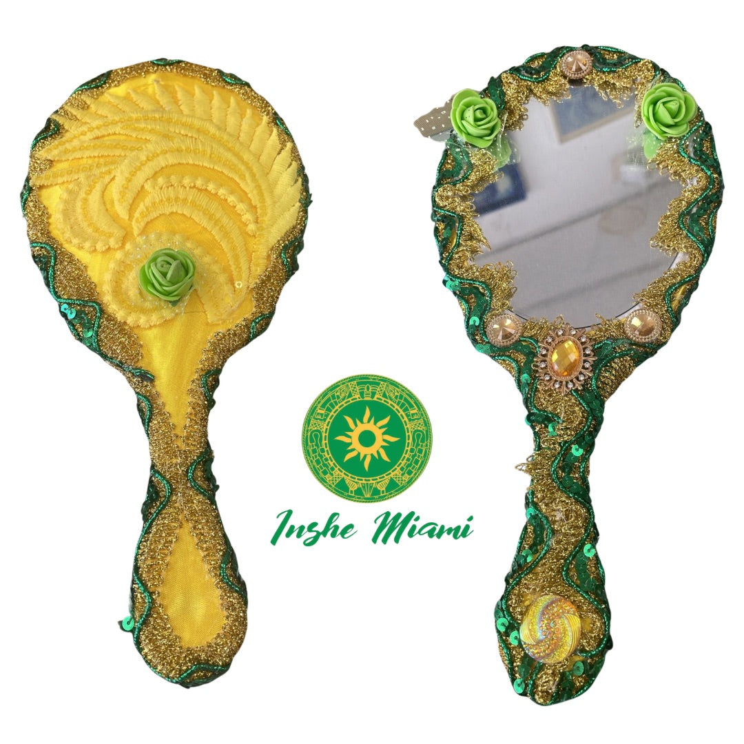 Espejo Amarillo Forrado