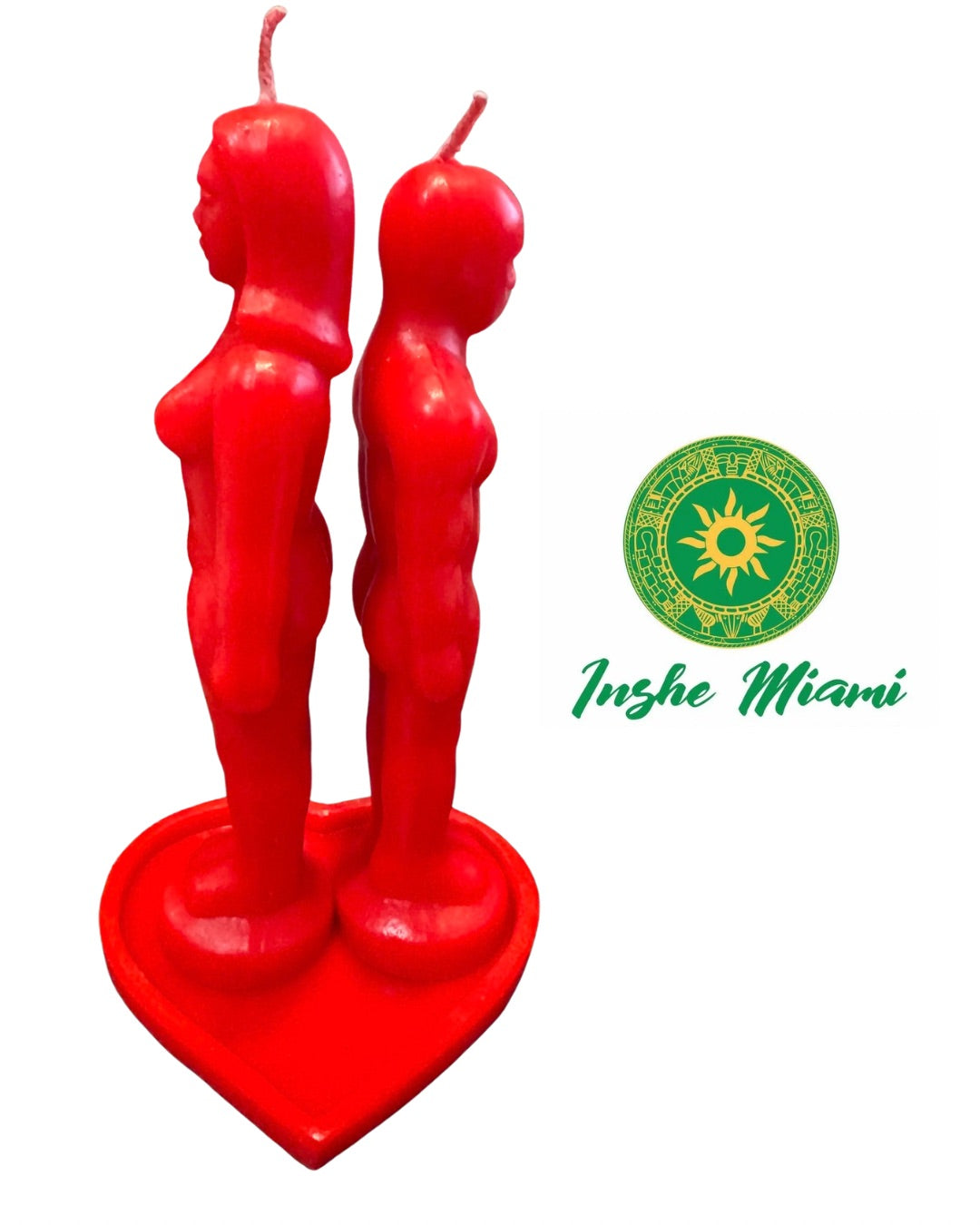 RED COUPLE CANDLES IN HEART