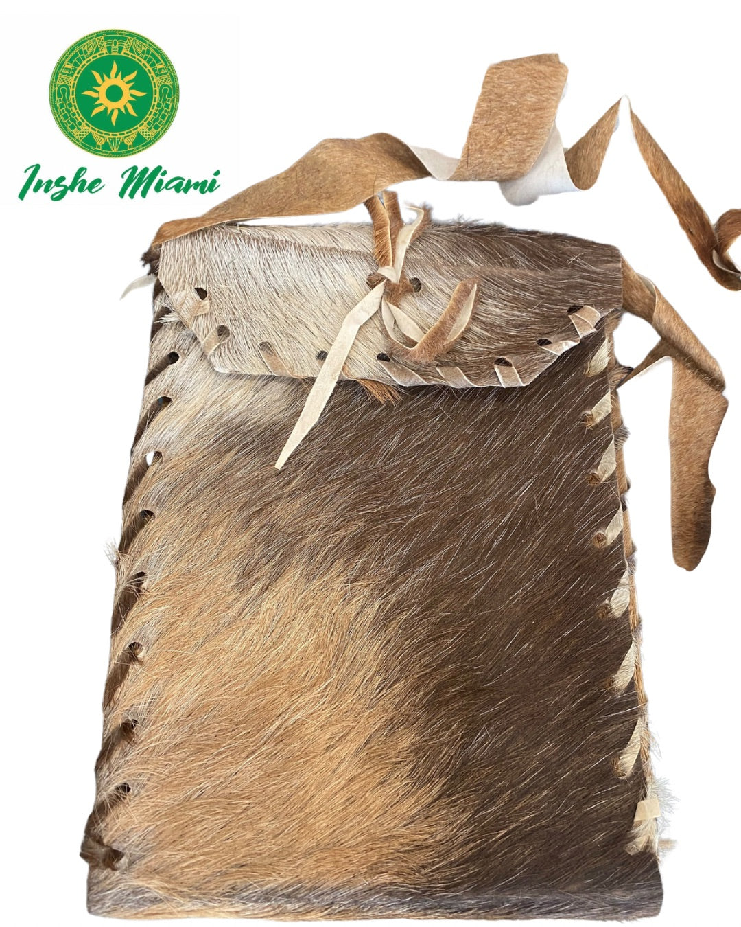 Cartuchera de Cuero Natural 10” x 8” – Bolso Tradicional de Piel | Inshe Miami