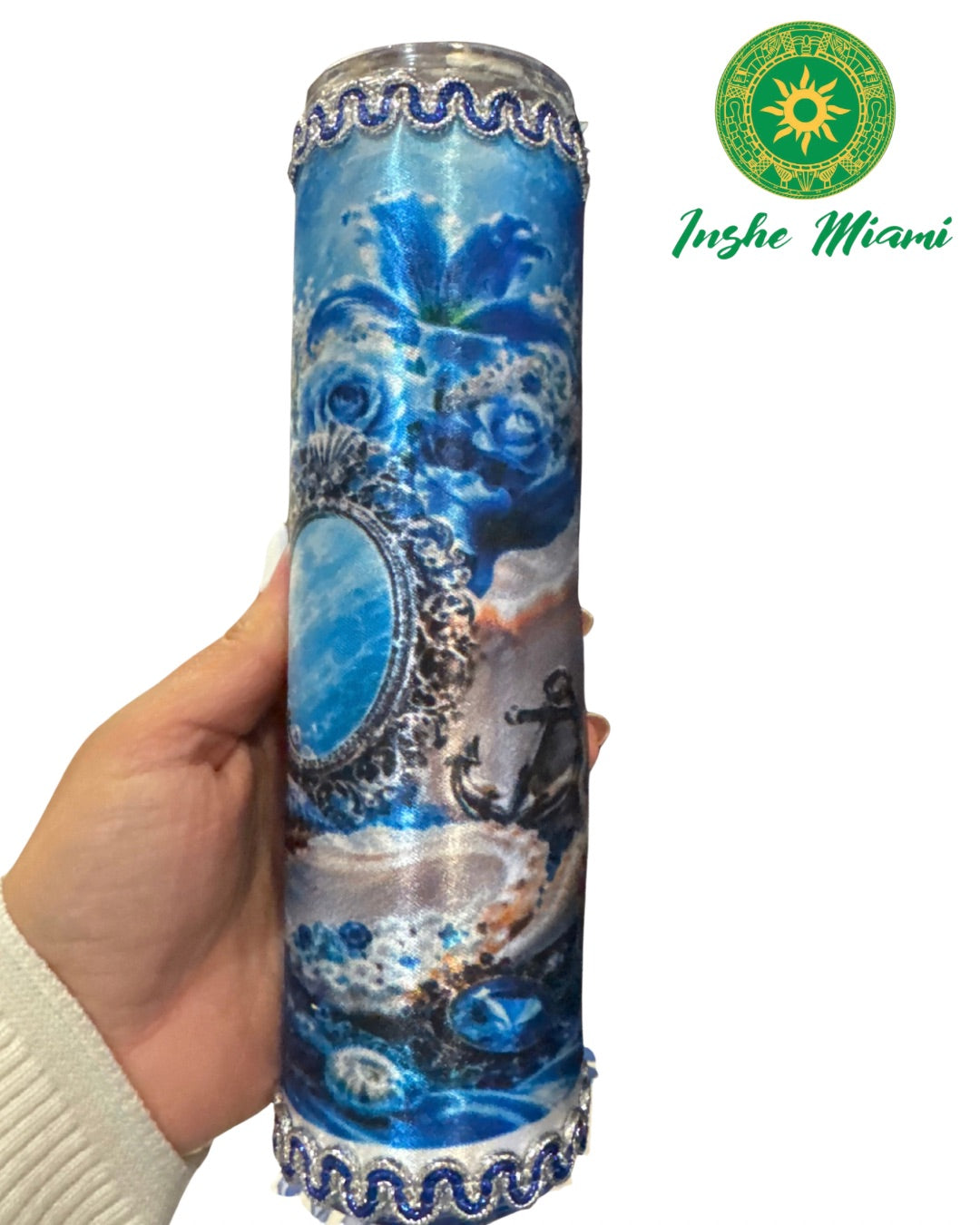 BEAUTIFULLY DECORATED 8” CANDLES FOR THE SAINTS – Spiritual Ritual Candle for Altars and Traditional Use