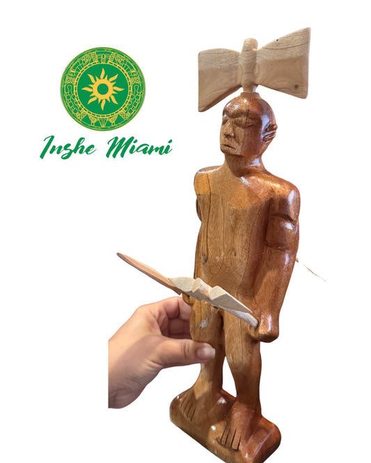 Muñeco de Madera Oshe Changó 16” – Figura Tradicional Yoruba | Agborán Artesanal (Modelos Variables)