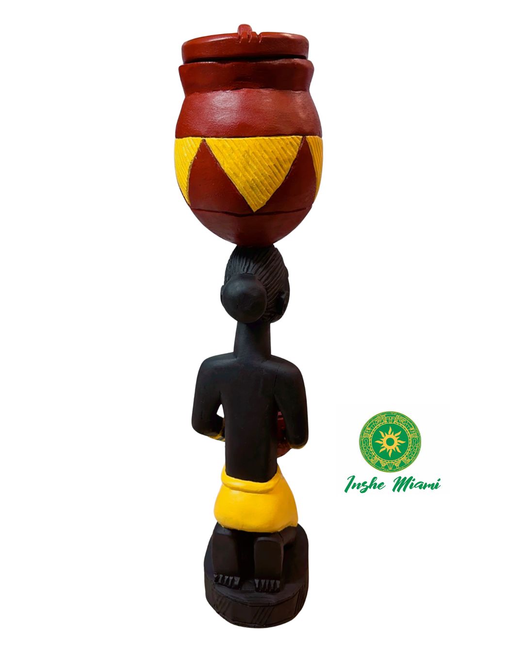 Ajere de Oshun Tallada en Madera 26” – Escultura Yoruba de Osun/Ochún