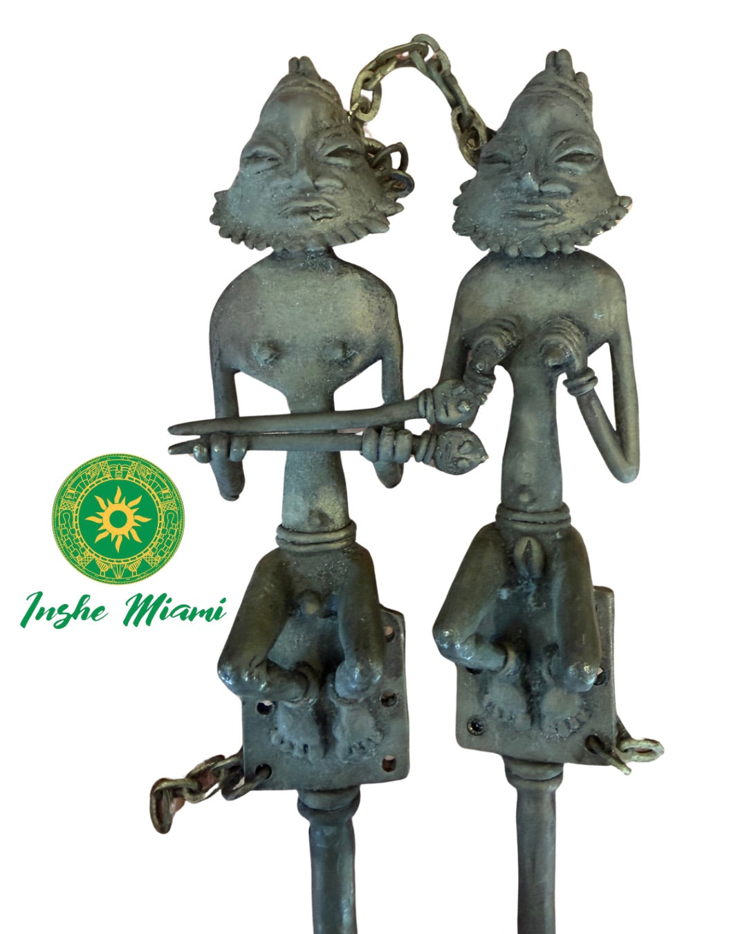 Edan Ogboni de Bronce 11” – Pieza Tradicional Yoruba Exclusiva | Inshe Miami