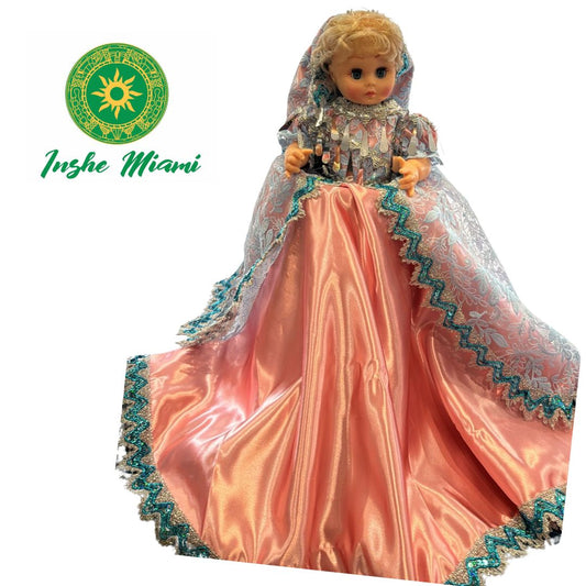 MUÑECAS DE GOMA MEDIANA DE ENCAJE TRAJE LARGO