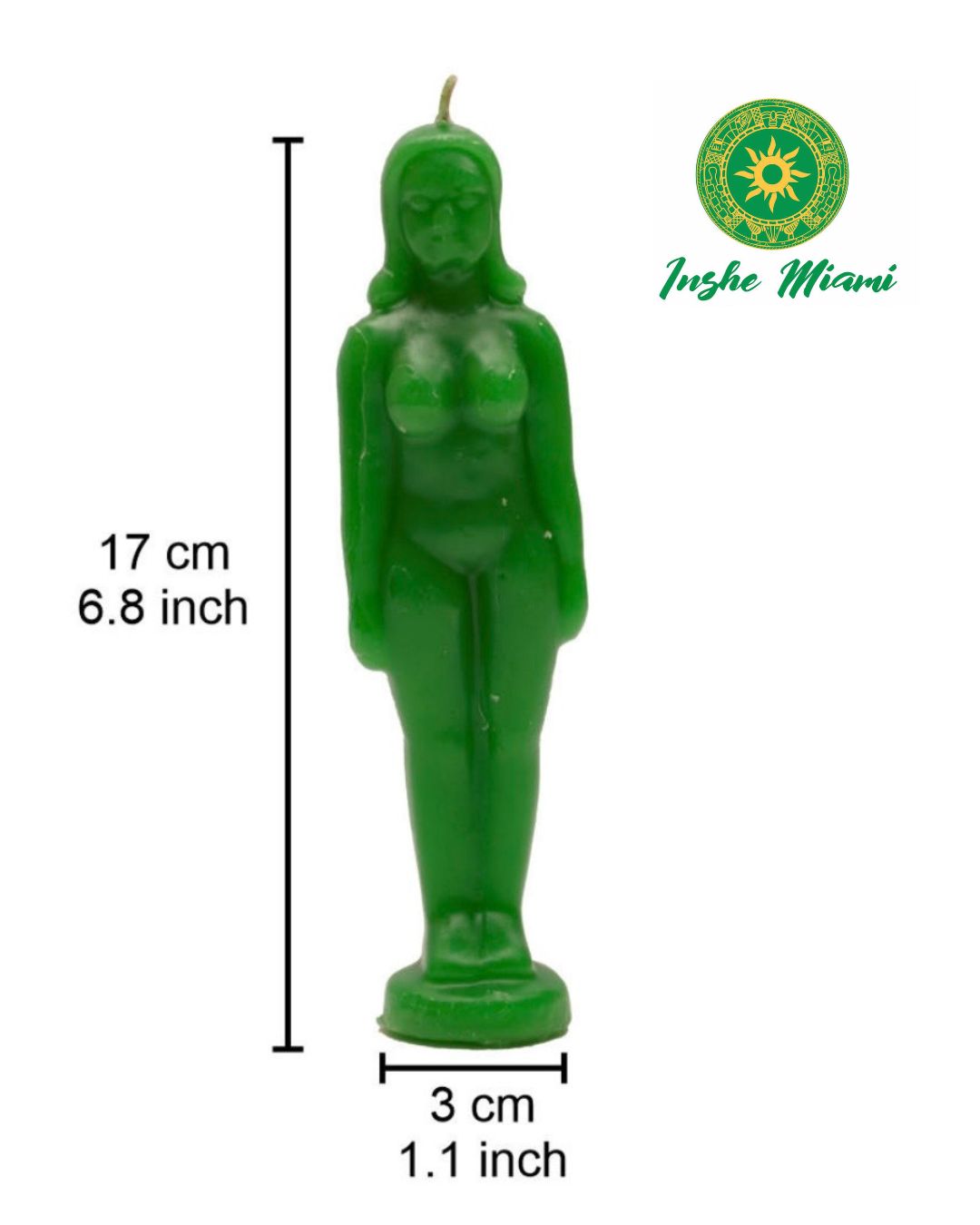 Vela de Mujer 7" para Altares y Uso Espiritual Tradicional | Inshe Miami