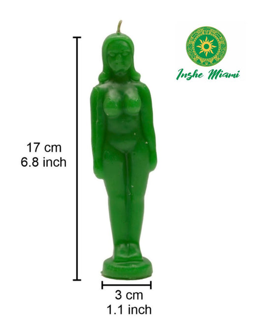 7" Woman Candle for Altars and Traditional Spiritual Use | Inshe Miami