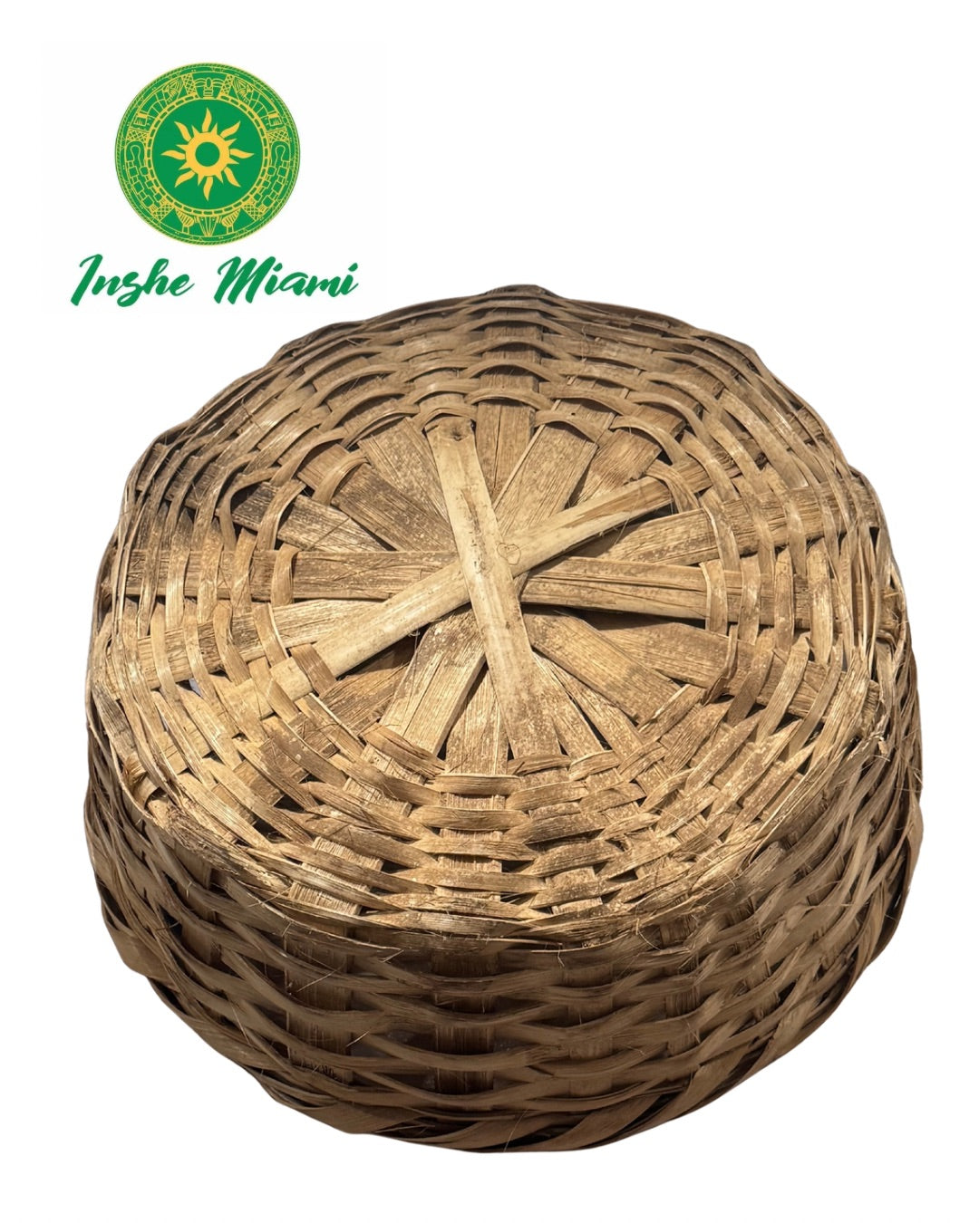 Large Round Basket 25" – Traditional Basket for Ifá, Offerings, and Herbs | Ritual and Spiritual Use