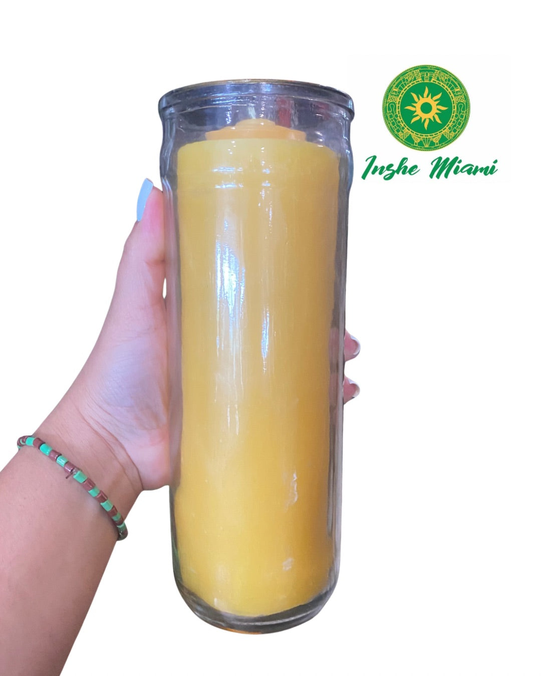 Detached Glass Candle 8” – Various Colors for Rituals | Inshe Miami