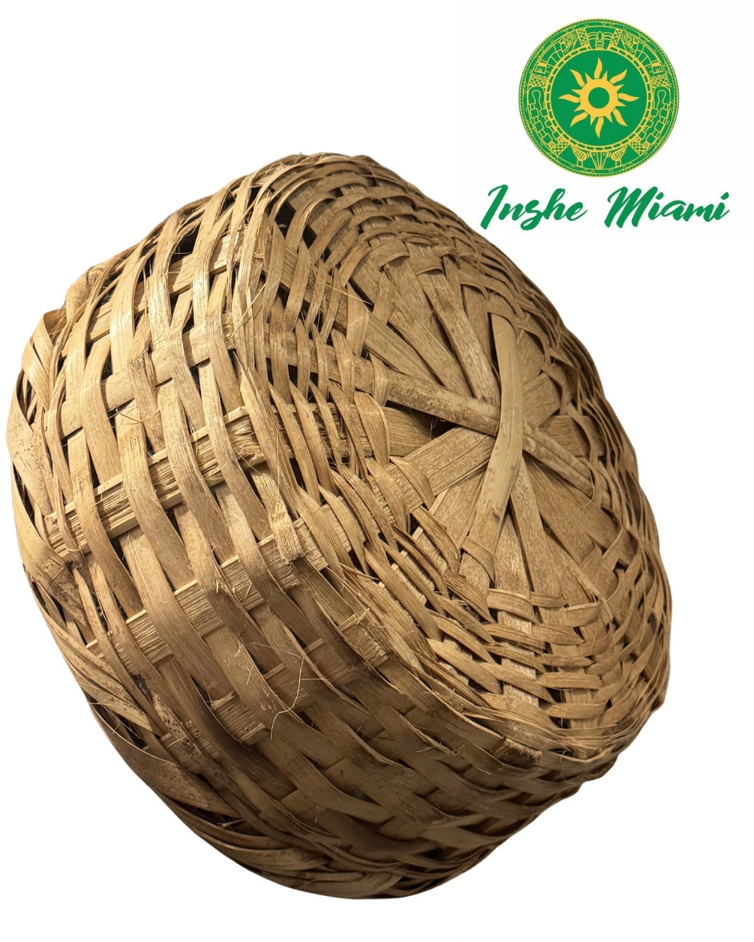 Large Round Basket 25" – Traditional Basket for Ifá, Offerings, and Herbs | Ritual and Spiritual Use