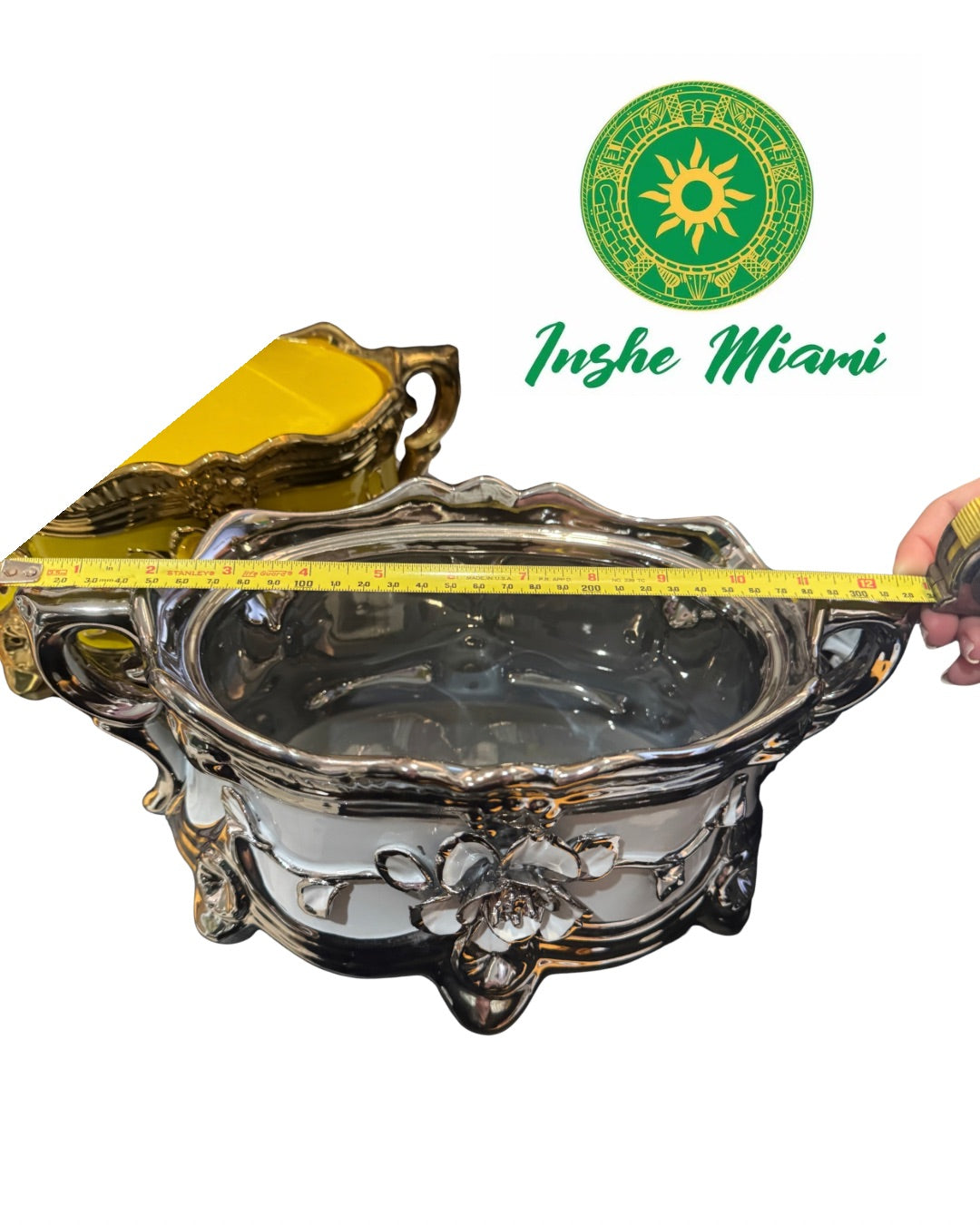 Soperas con Flor en Forma de Anfora – Sopera de Porcelana para Altares y Fundamentos | Inshe Miami