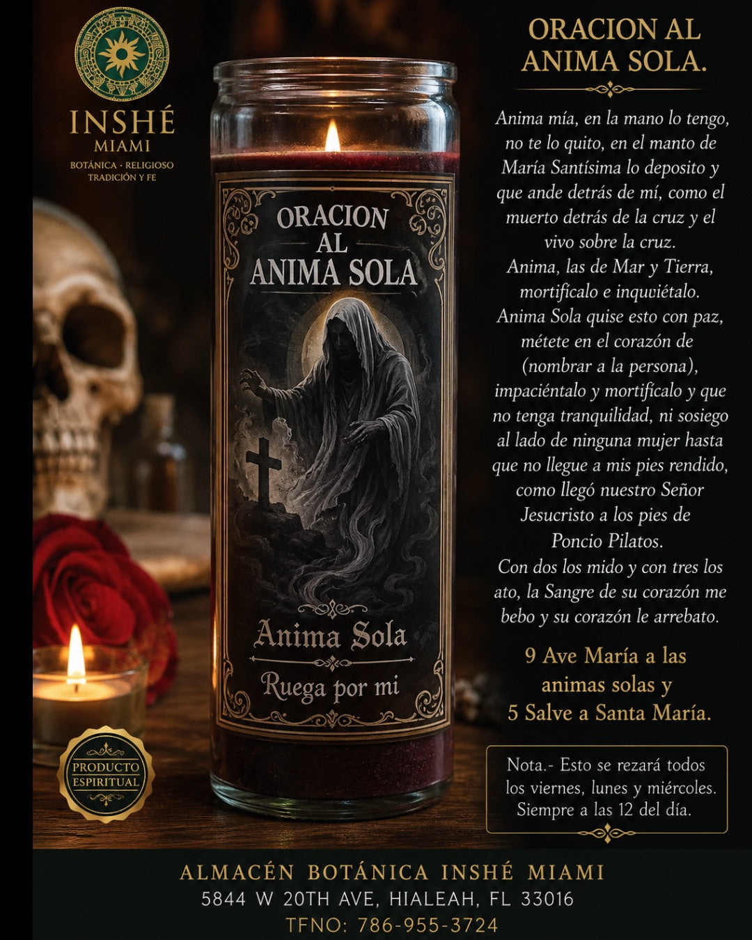 Vela Oracion al Anima Sola – Ritual y Petición Espiritual | Inshe Miami