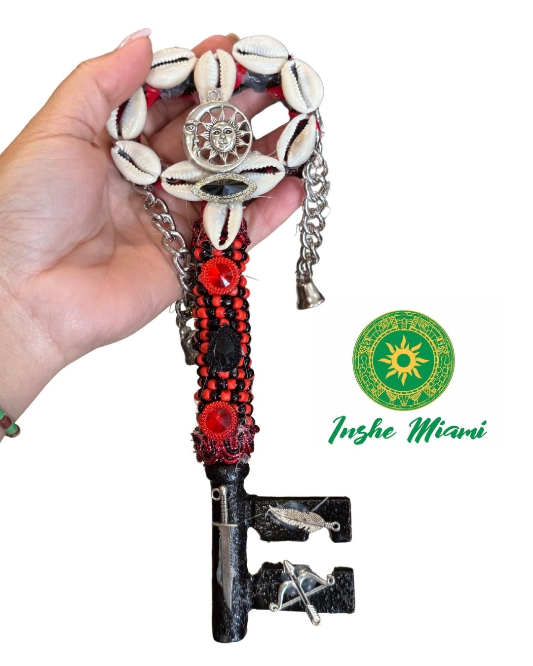Llave de Elegua Decorada de Hierro 5" | Produccion Exclusiva Inshe Miami