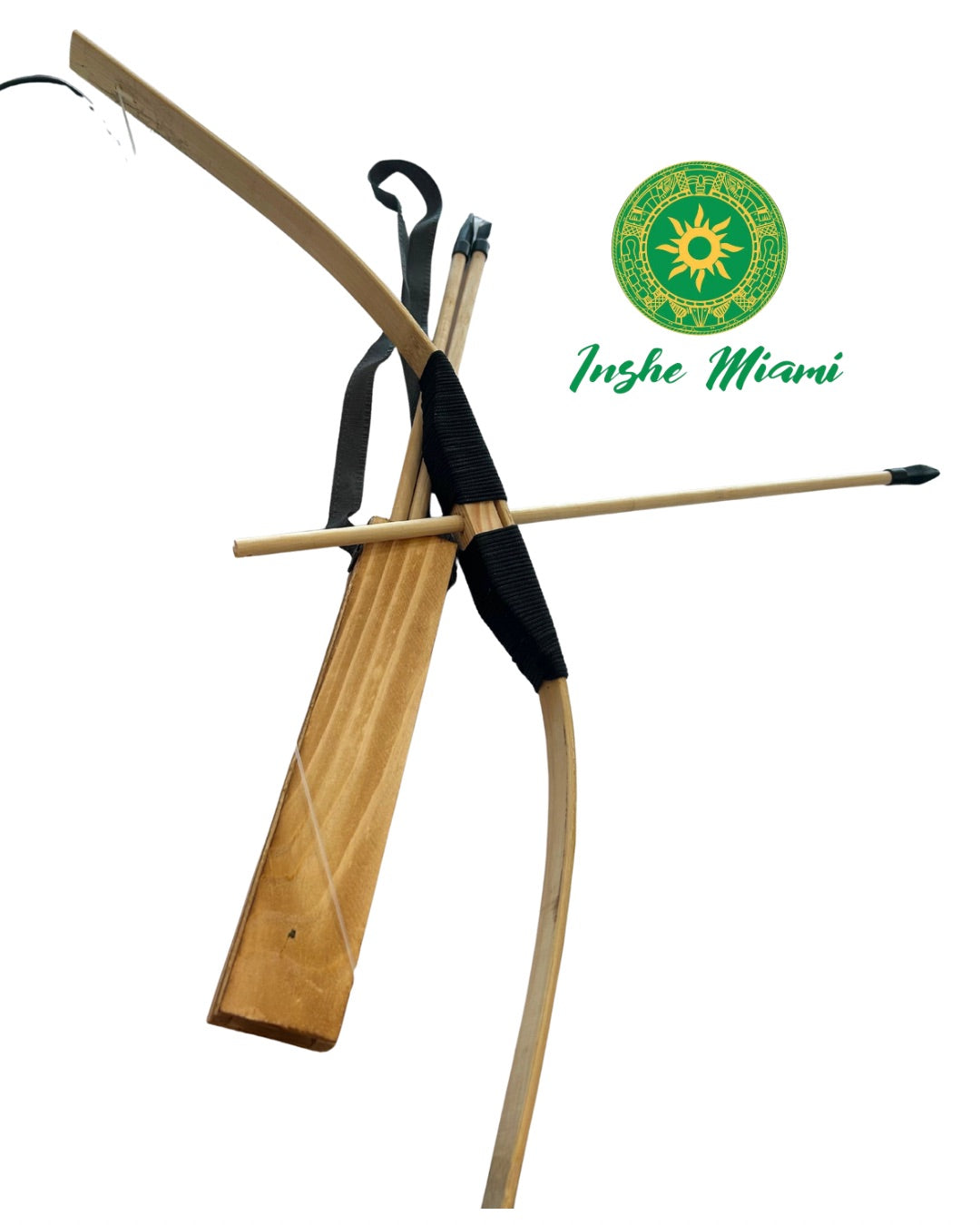 Arco y Flecha de Madera 25" | Artesanal | Para Oshosi, Altares y Decoración | Inshe Miami