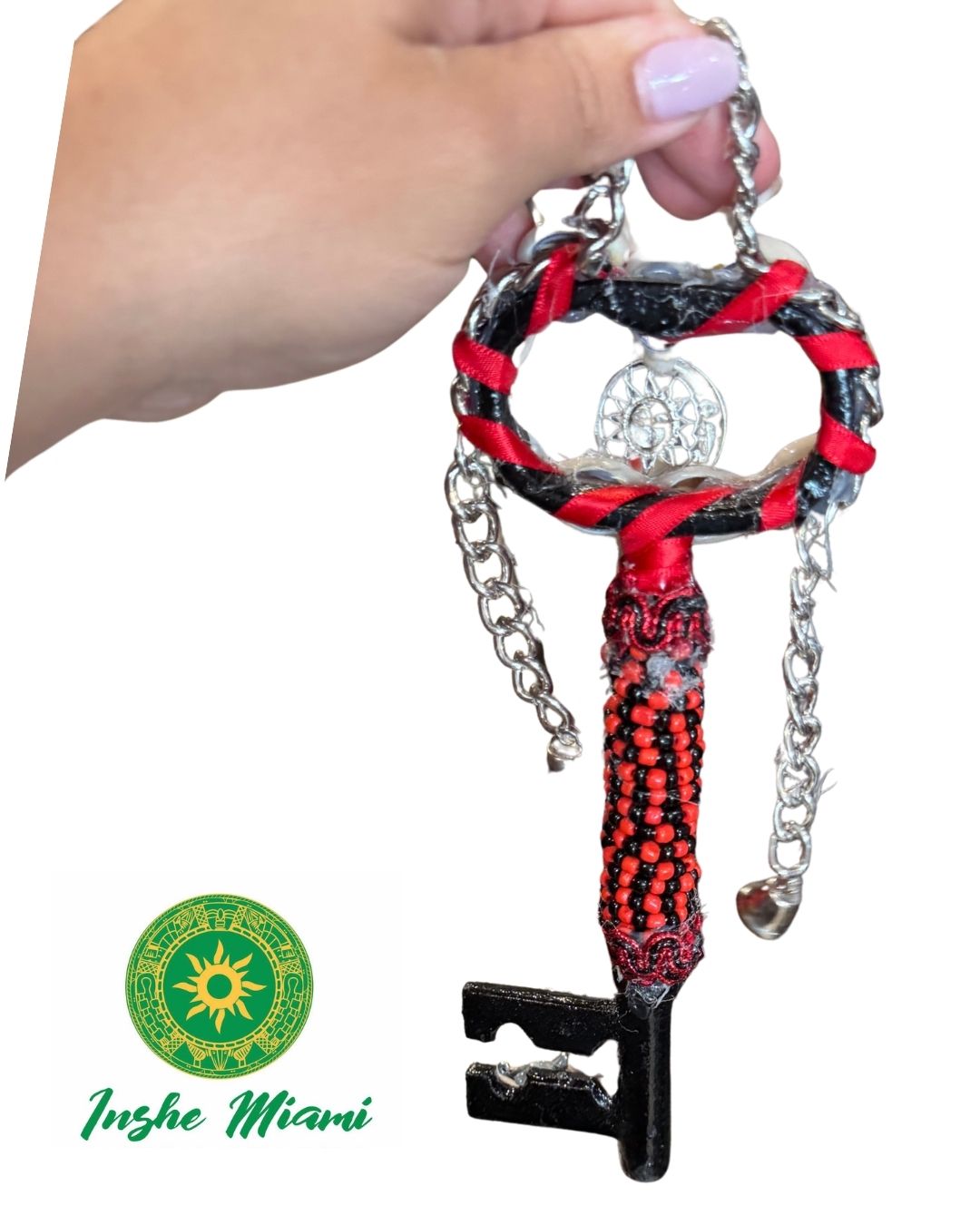 Llave de Elegua Decorada de Hierro 5" | Produccion Exclusiva Inshe Miami