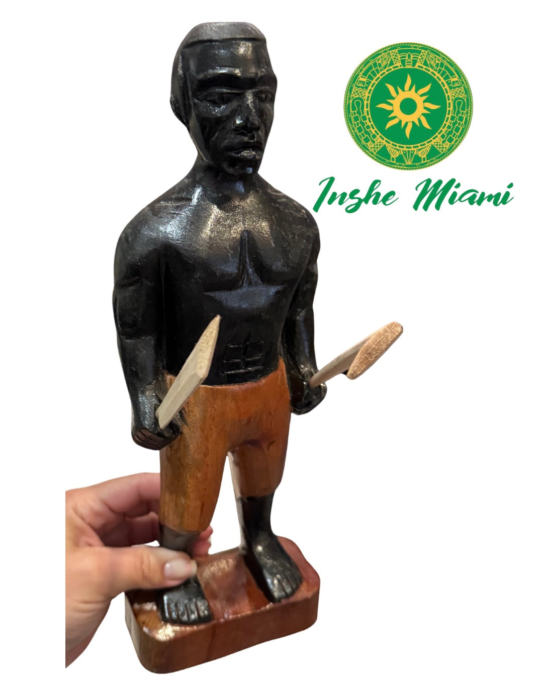 Muñeco de Madera Congo 12”-14” – Figura Tradicional Tallada | Artesanía Espiritual (Modelos Variables)