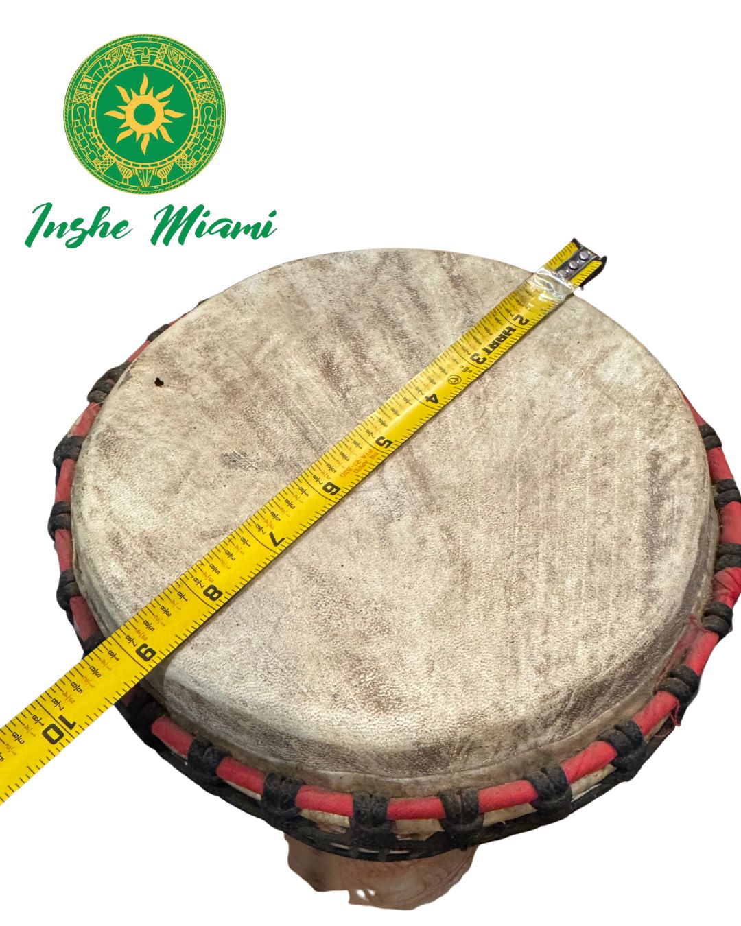 Tambor de Madera 19” x 10” – Tambor Artesanal Tradicional | Uso Espiritual y Decorativo