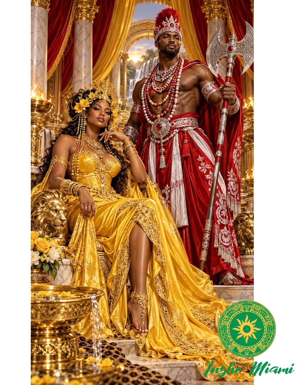 Shango Tapestry 88” x 57” – Flag, Curtain and Decorative Cloth | Inshe Miami