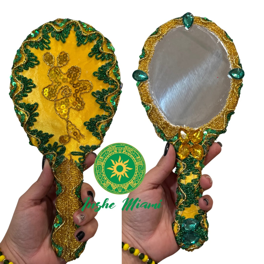 Espejo Amarillo Forrado