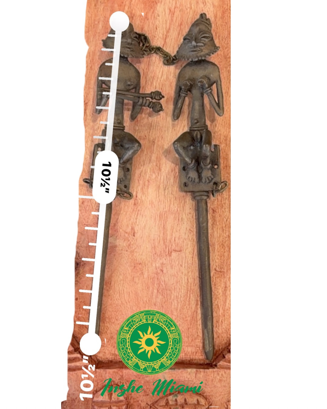Edan Ogboni de Bronce 11” – Pieza Tradicional Yoruba Exclusiva | Inshe Miami